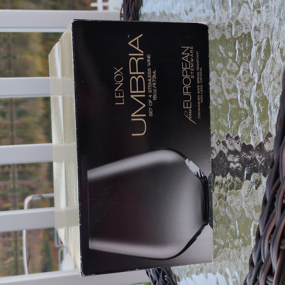 Lenox Umbria Non Lead Crystal Stemless Wine Glasses